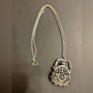 Silver Ornate Pendant Necklace